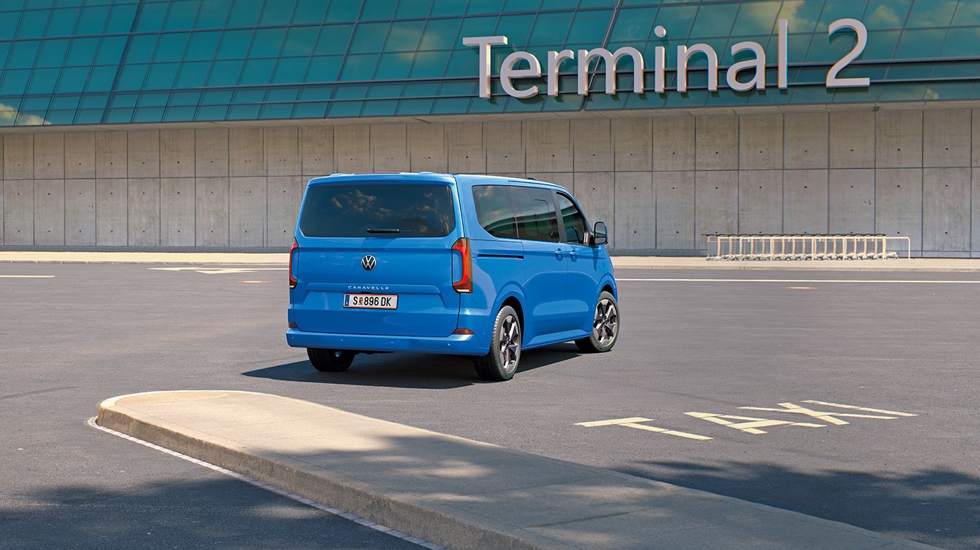 Heckansicht neuer VW Caravelle