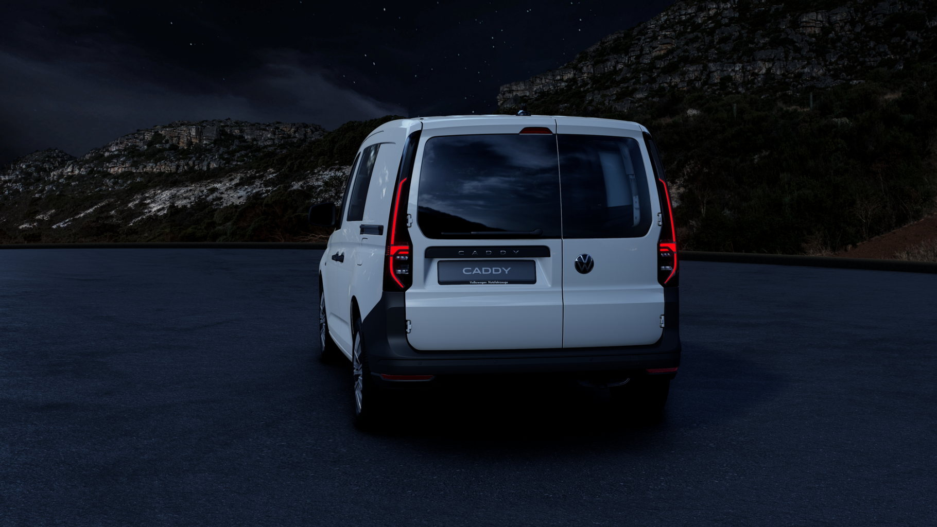 VW Caddy bel pogled od zadaj