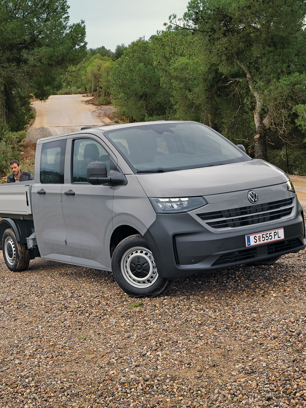 Transporter Pritschenwagen in Grau