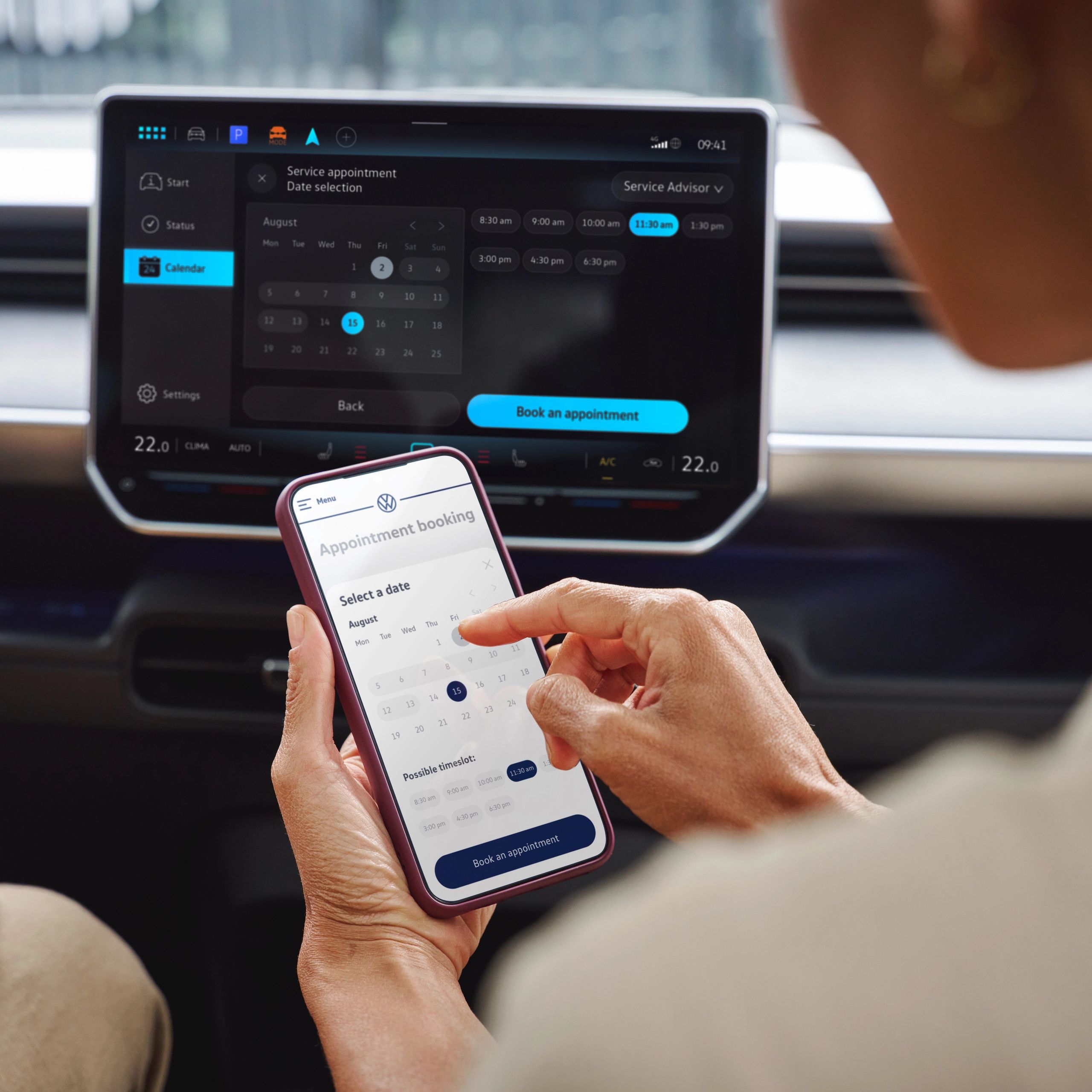 Prijavno okno aplikacije VW We Connect